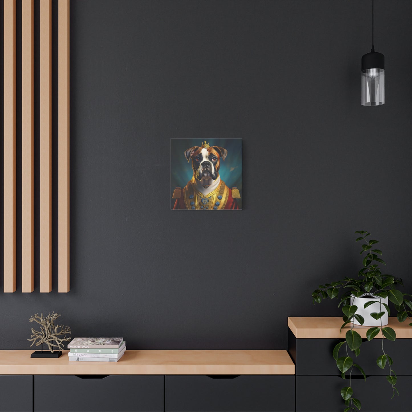 Boxer Renaissance Pet Portrait  on Canvas, wall art, wall print, dog portrait, dog art