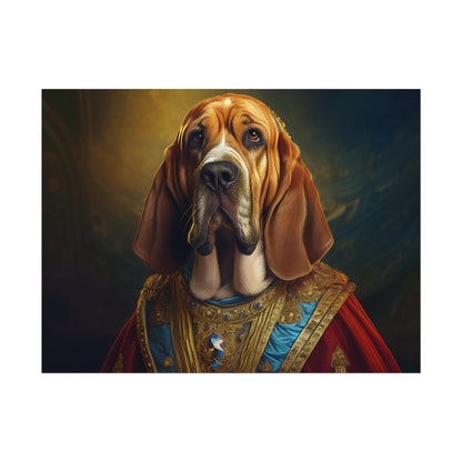 Bloodhound Renaissance Dog Portrait Art Print, Wall Decor Gift, Animal Lover Home Decor, Dog Wall Art