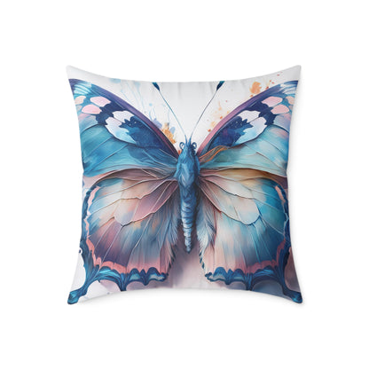 Butterfly Art Throw Pillow (Black Back), Inspirational Home Decor, Gift for Nature Lovers, Cozy Living Room Accent, Spring Decor, Butterfly Lovers