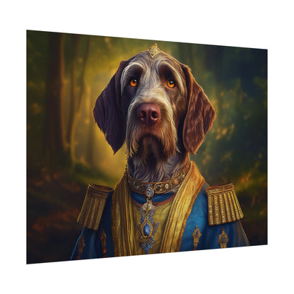 German Wirehaired Pointer Renaissance Pet Portrait Print, Pointer, Dog Lover Wall Art,  Dog Memorial Gift, wall art, wall print, dog print