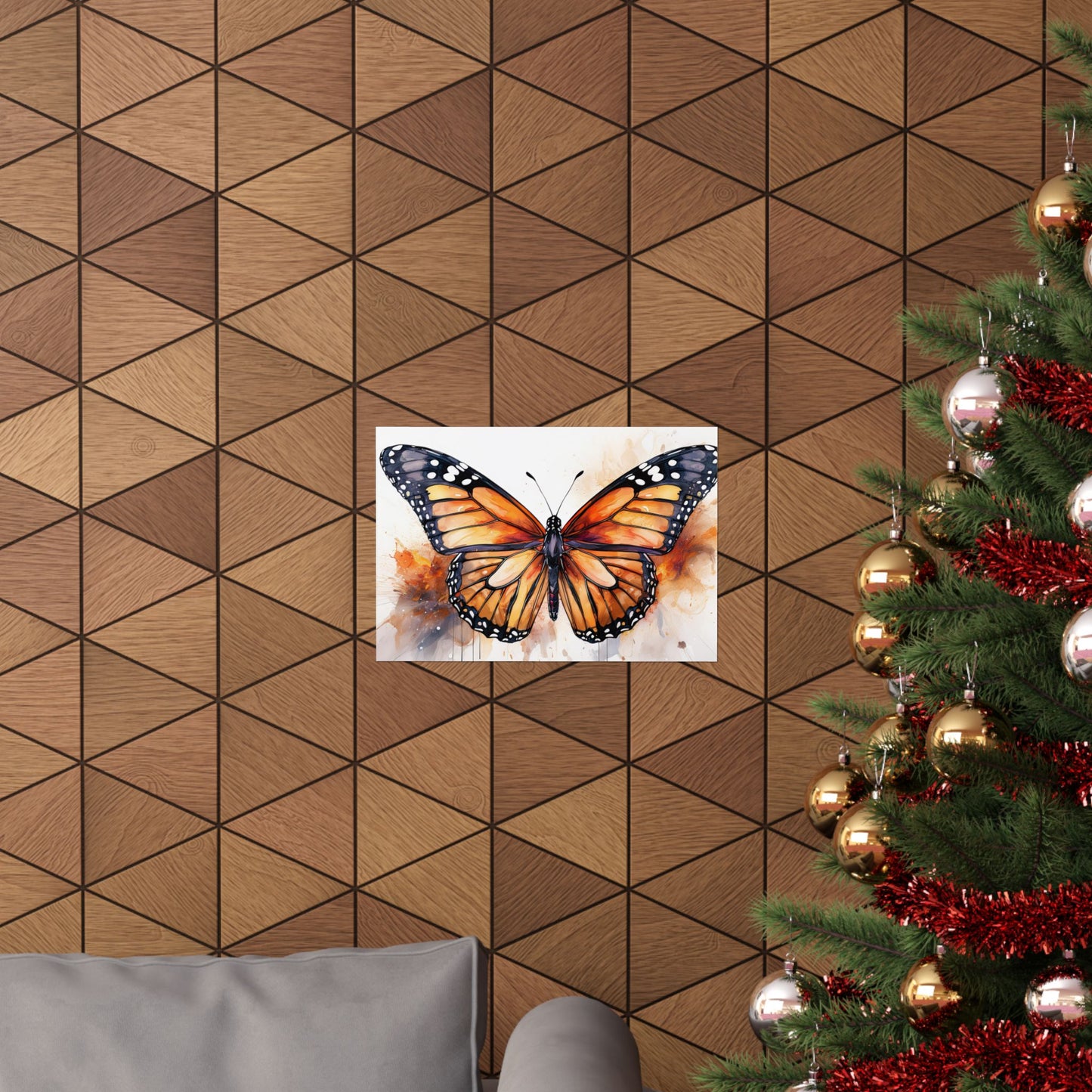 Orange Butterfly Alcohol Ink Wall Art | Butterfly wall art | Wall Art | Wall Print