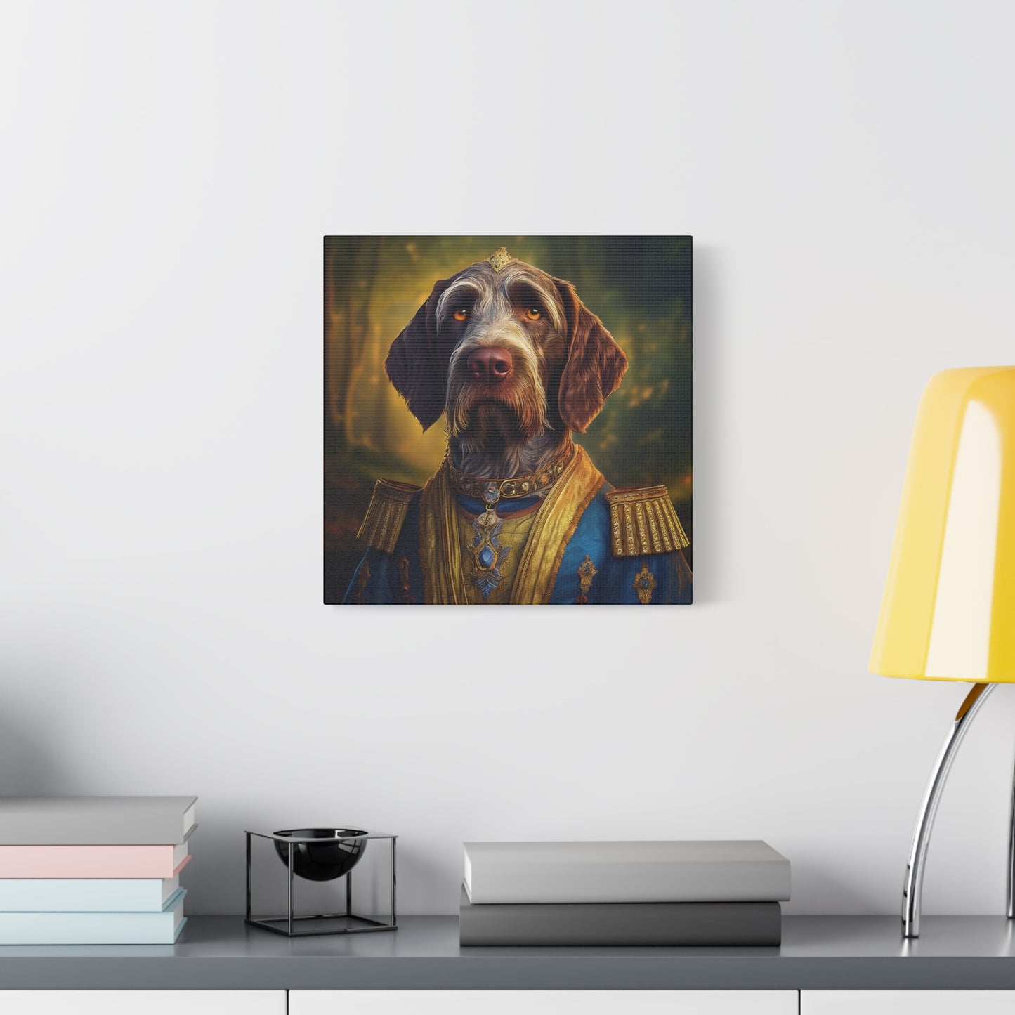 German Wirehaired Pointer Dog Pet Portrait Renaissance - Canvas, wall art, wall print, dog portrait, dog art