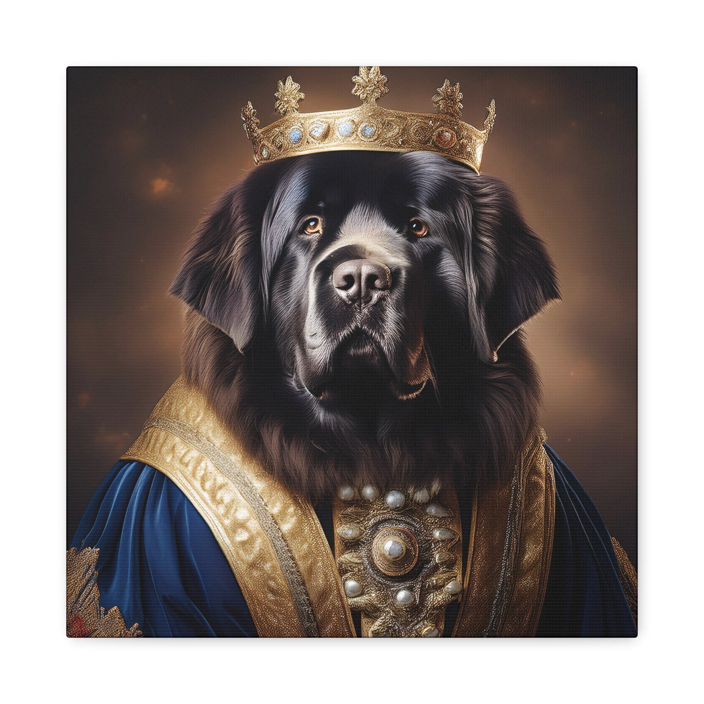 Newfoundland Renaissance Pet Portrait on Canvas | wall art | wall print