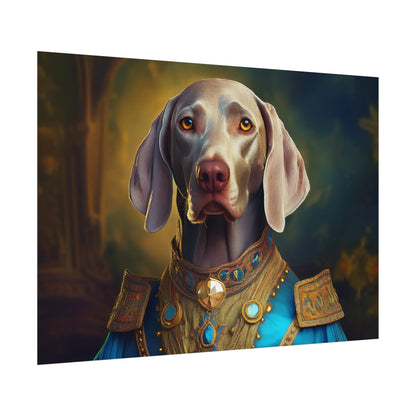 Weimaraner Renaissance Pet Portrait Print, wall print, wall art, Animal Lover Home Decor, Dog Wall Art