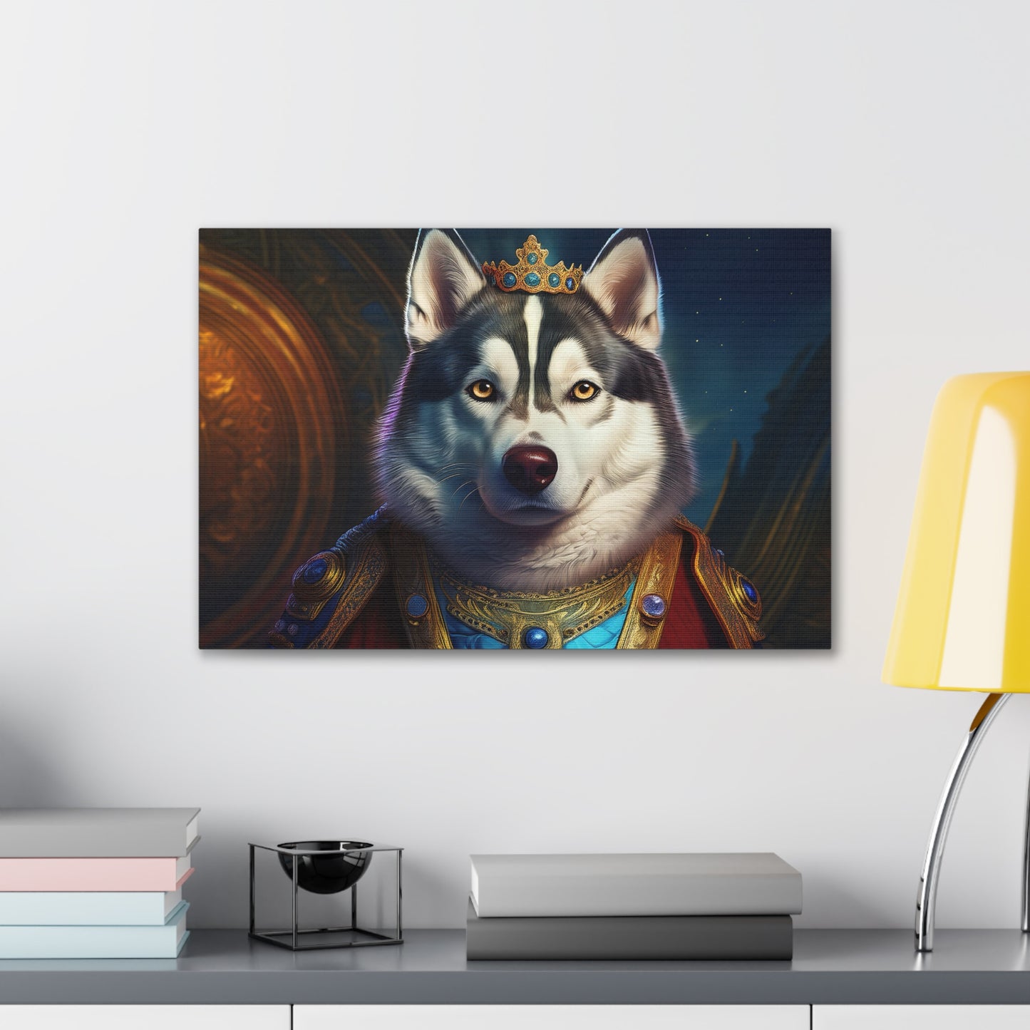 Siberian Husky Renaissance Pet Portrait on Canvas, wall art, wall print, dog portrait, dog art