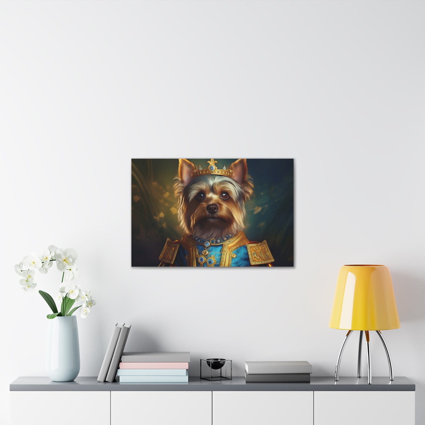 Yorkshire Terrier Renaissance Pet Portrait on Canvas | Wall Art | Wall Print | Dog Art