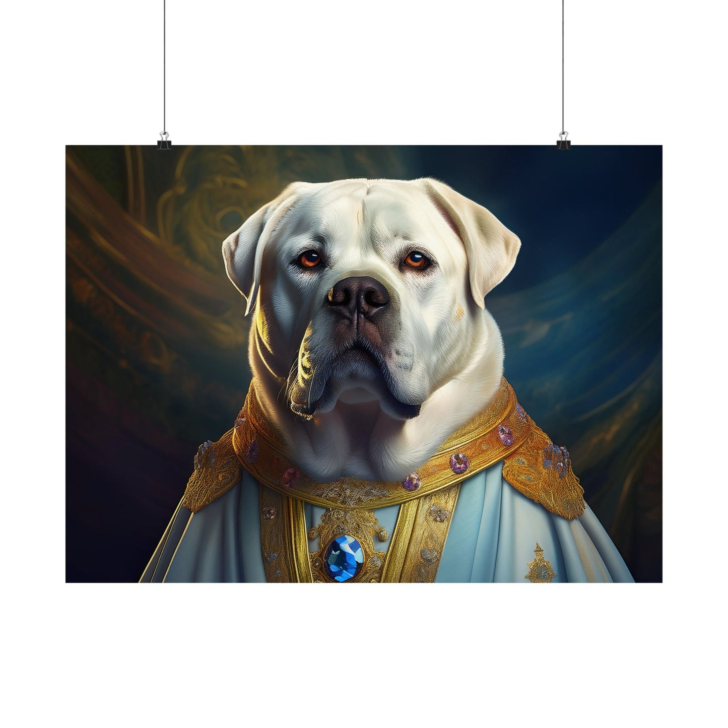 Mastiff Renaissance Pet Portrait Print, Unique Wall Art, Wall Print, Dog Art, Pet Art
