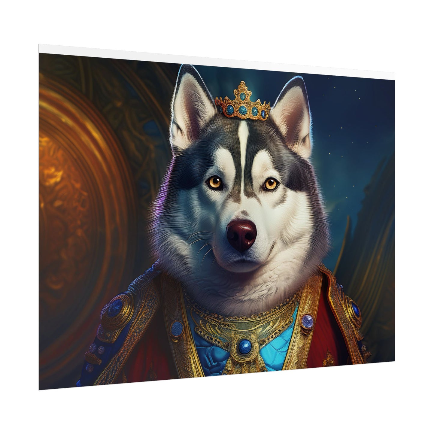 Siberian Husky Renaissance Pet Portrait Print, Siberian Husky Art Print, Wall Decor, Art Gift, dog wall art, wall art, wall print