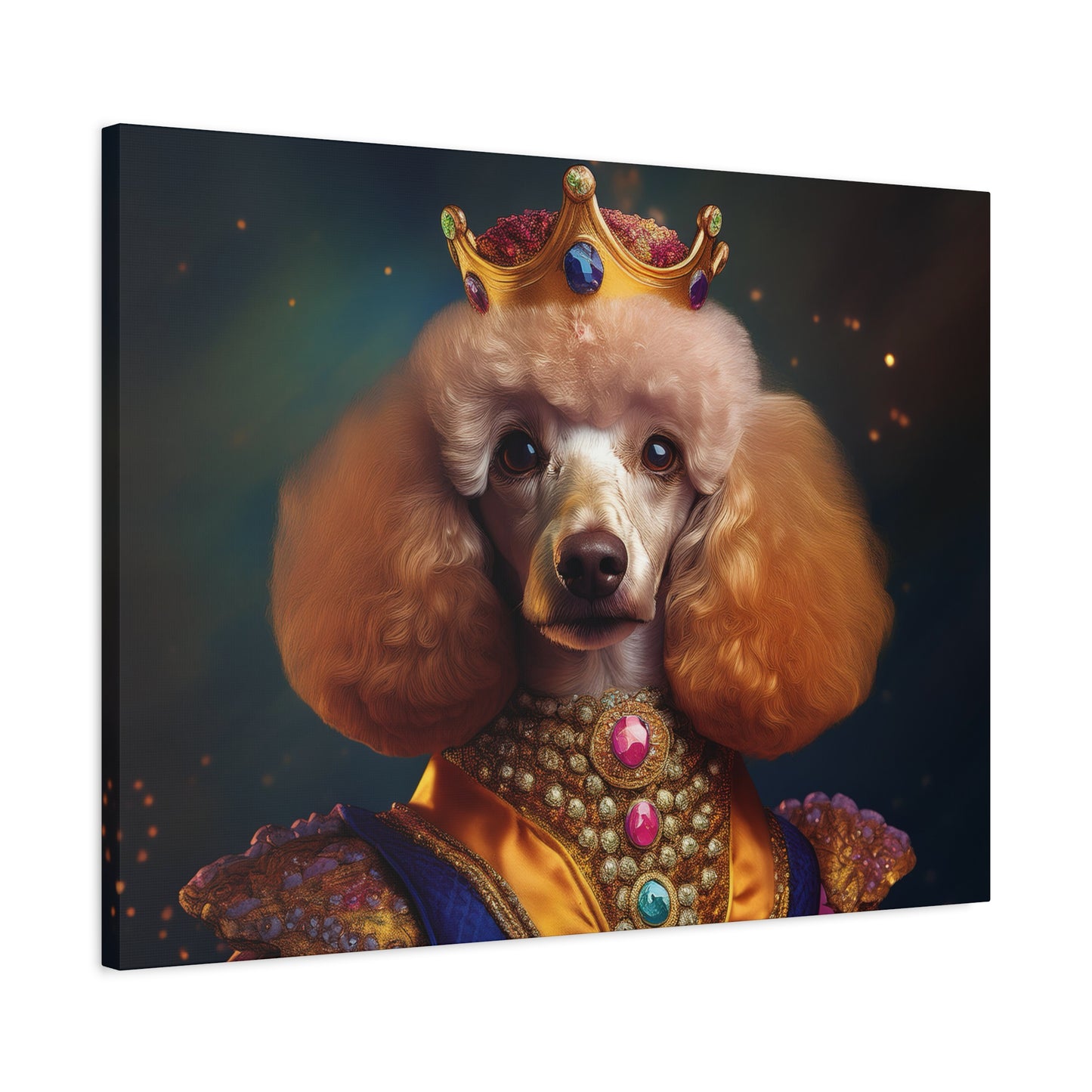 Poodle Pet Dog Renaissance Portrait on Canvas | Wall art | wall print
