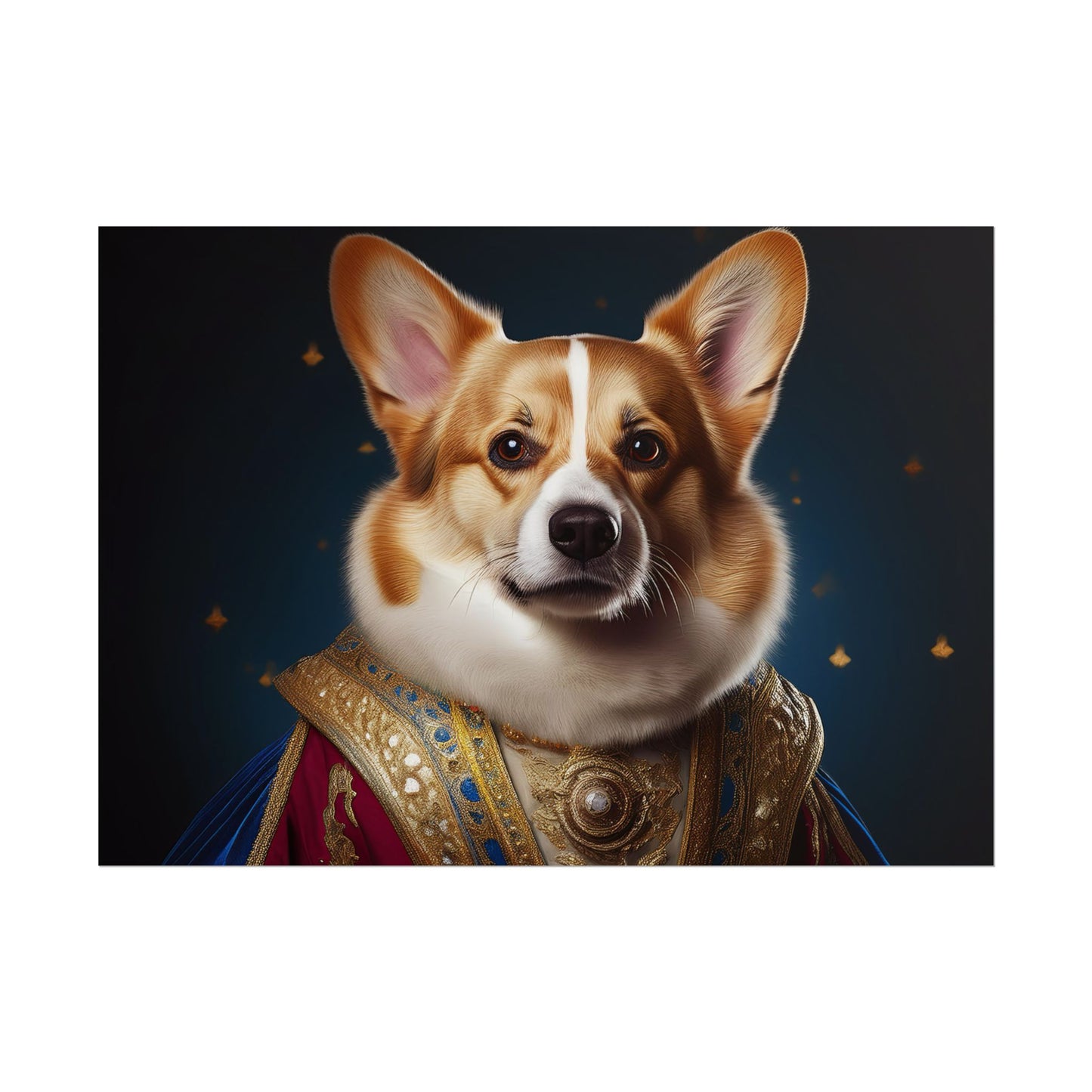 Pembroke Welsh Corgi Renaissance Pet Portrait Print | Wall Art | Wall Print | Dog Art