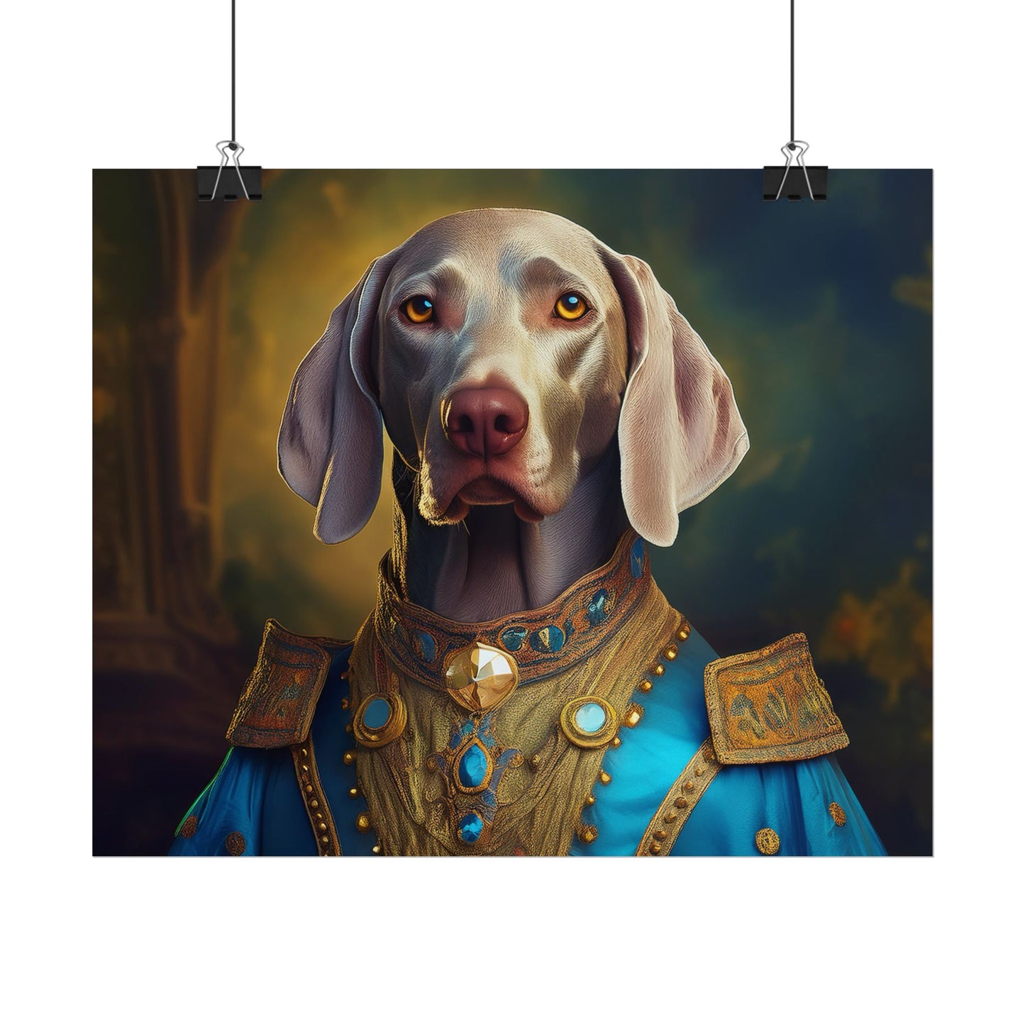 Weimaraner Renaissance Pet Portrait Print, wall print, wall art, Animal Lover Home Decor, Dog Wall Art