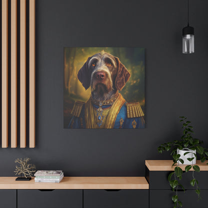 German Wirehaired Pointer Dog Pet Portrait Renaissance - Canvas, wall art, wall print, dog portrait, dog art