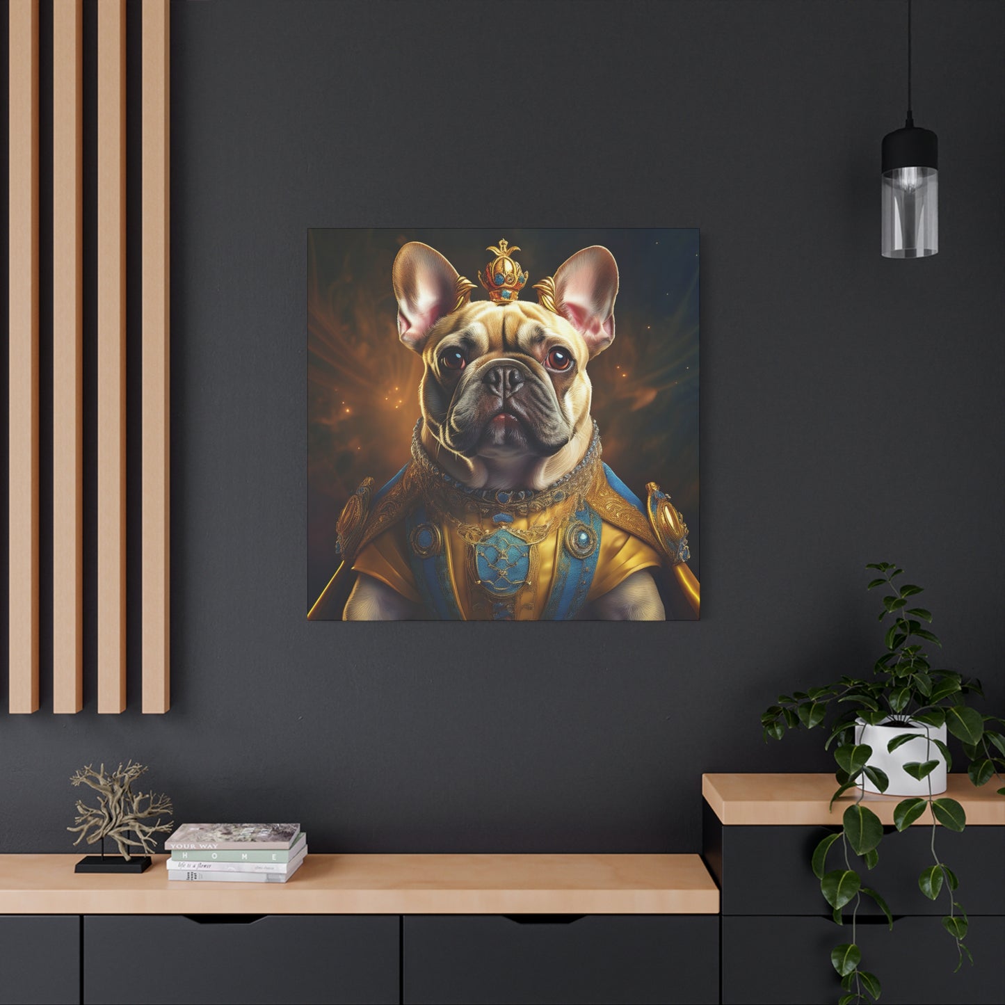 French Bulldog Renaissance Pet Portrait on Canvas | Wall Print | Wall Art | Dog Art