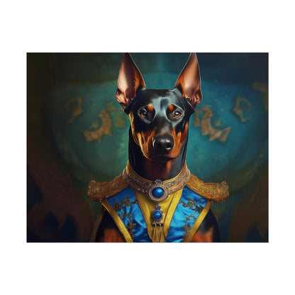 Doberman Pinscher Renaissance  Dog Pet Portrait Print | Wall Art | Wall Print | Dog Art