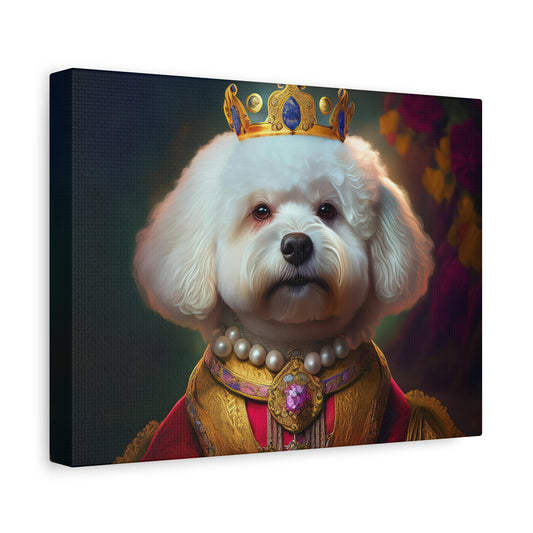 Bichon Frise Renaissance Pet Portrait on Canvas | Wall art | wall print | Dog Art