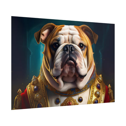 English Bulldog Renaissance  Dog Pet Portrait Print | Wall Art | Wall Print