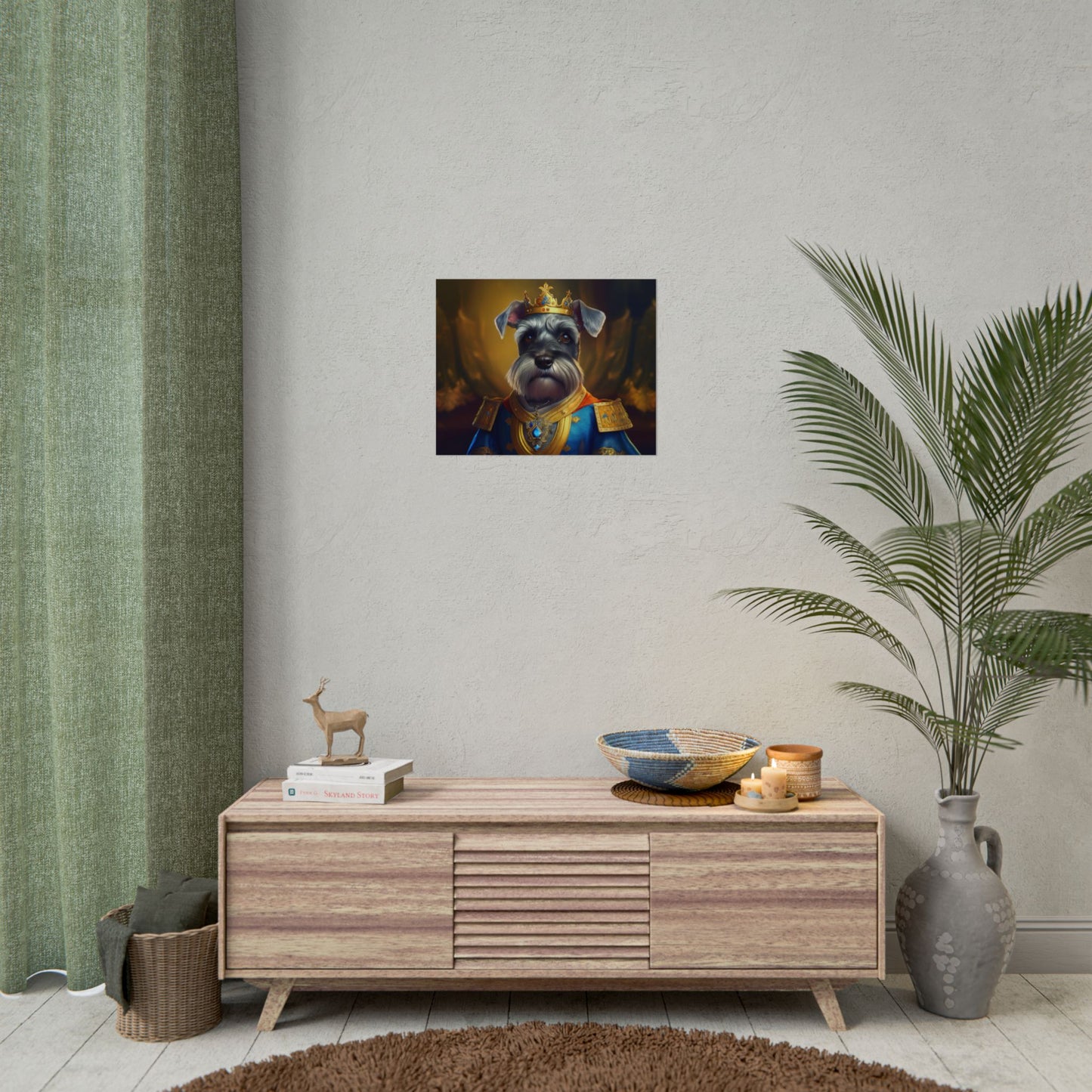 Miniature Schnauzer Dog Renaissance Pet Portrait Art Print | Wall Art | Wall Print