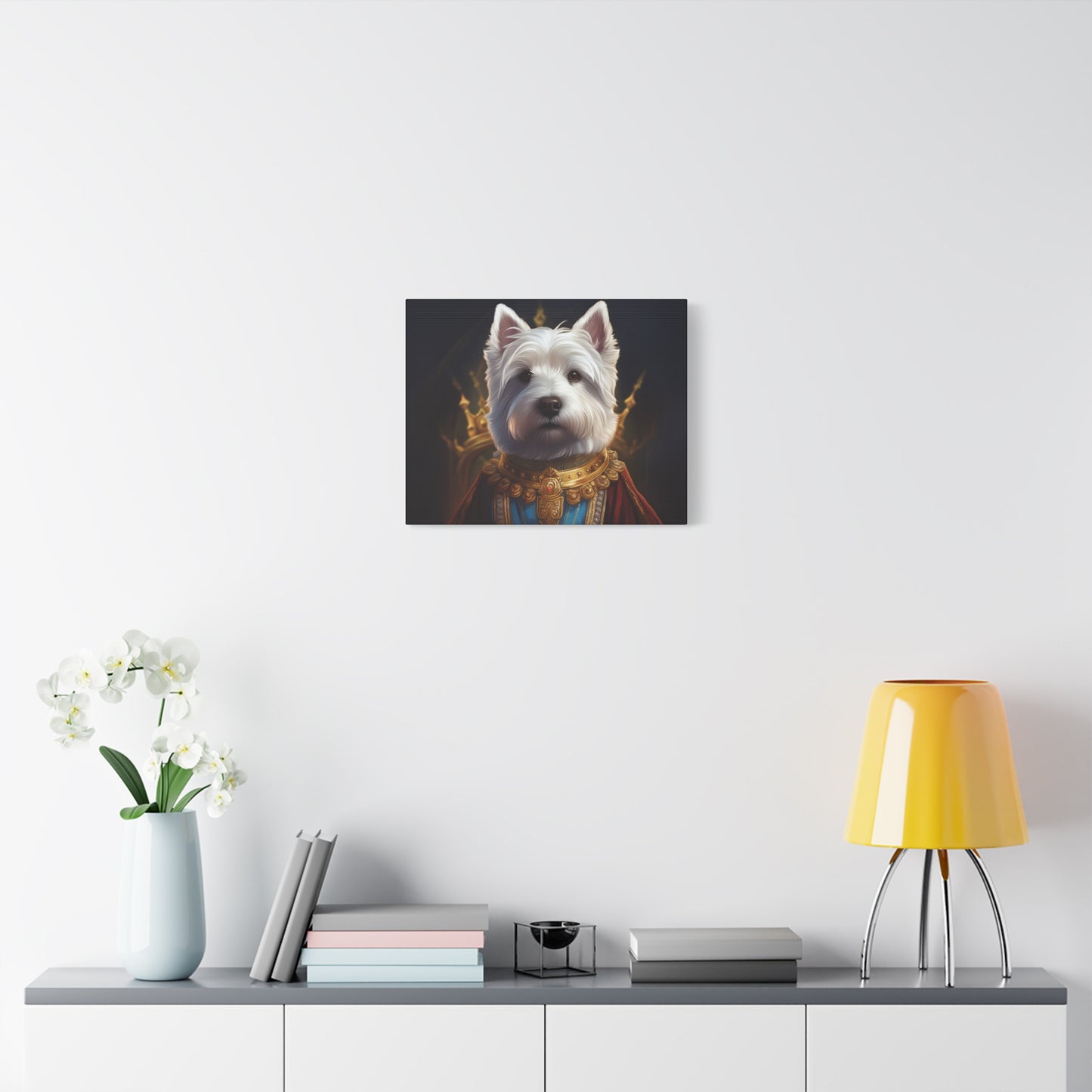 West Highland White Terrier Pet Portrait Renaissance - Canvas, wall art, wall print, dog portrait, dog art