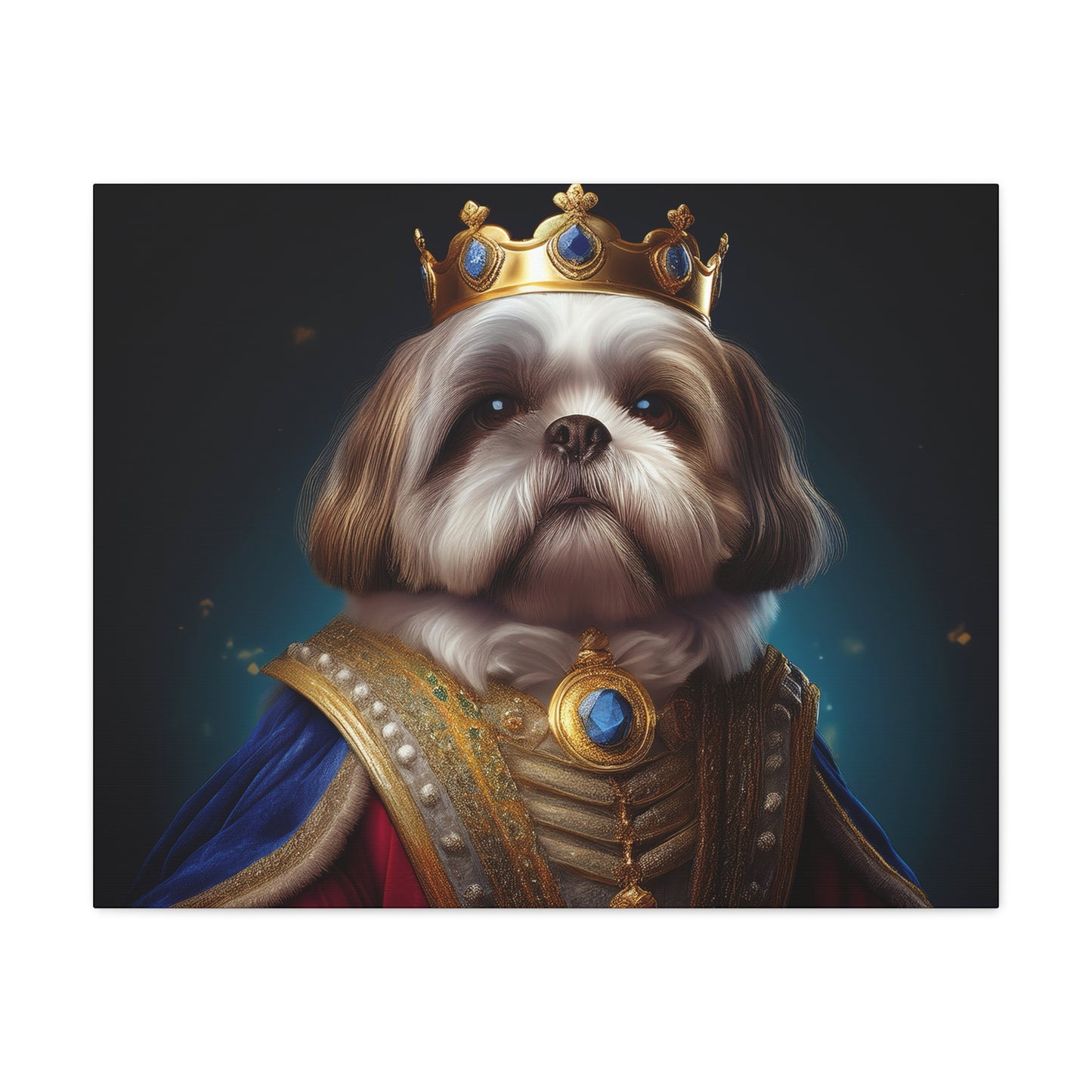 Shih Tzu Renaissance Pet Portrait on Canvas | wall art, wall print, dog portrait, dog art