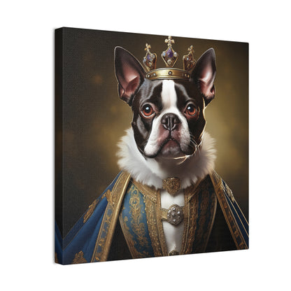 Boston Terrier Renaissance Pet Portrait on Canvas, wall print, wall art, dog portrait, dog art