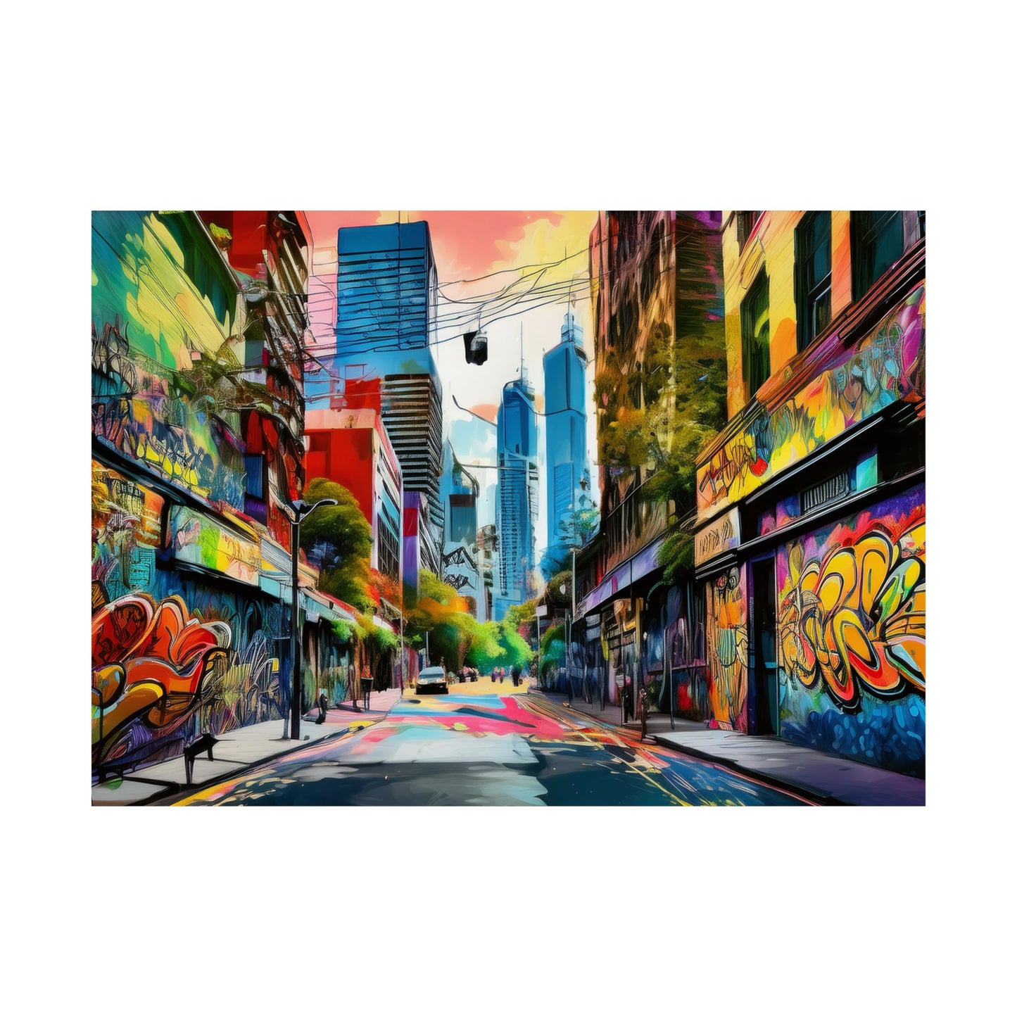 Melbourne Street Graffiti Australia Print | Style 1 | Wall Art | Wall Print