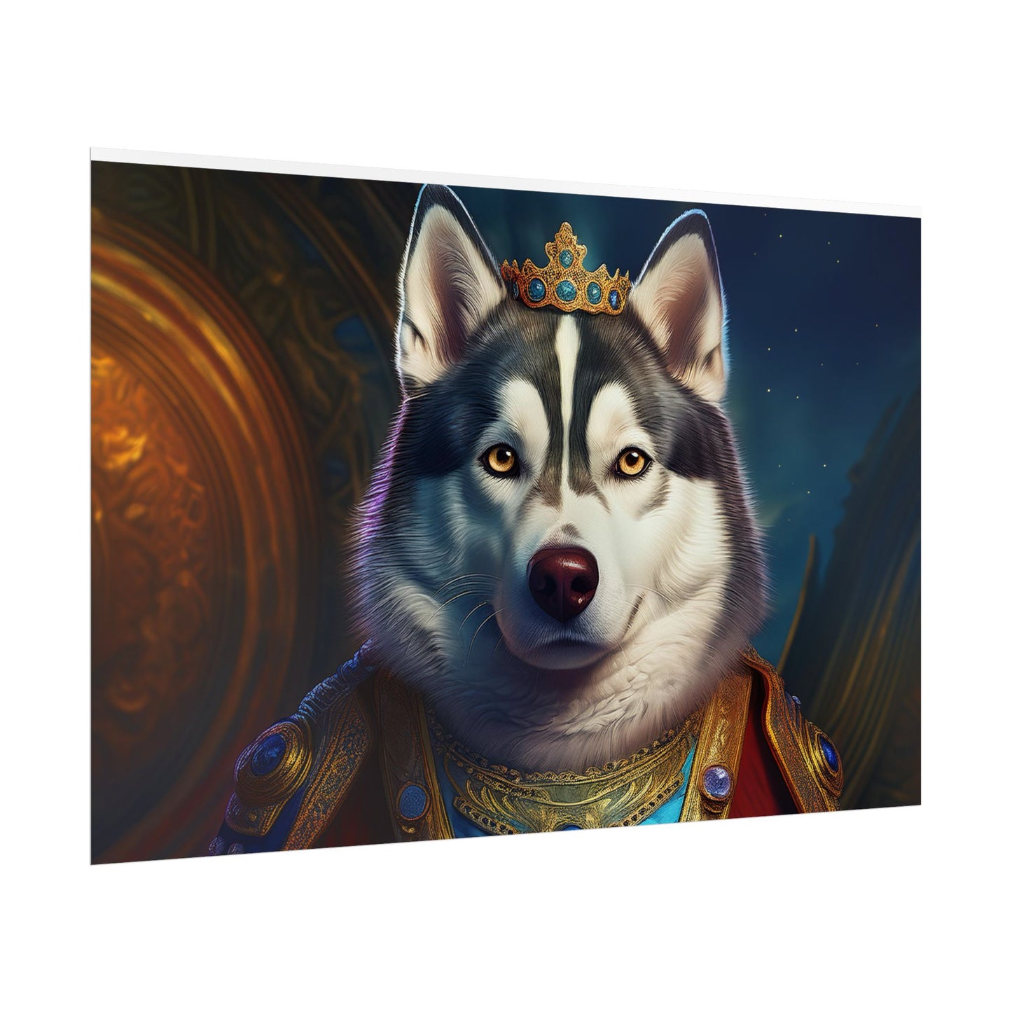 Siberian Husky Renaissance Pet Portrait Print, Siberian Husky Art Print, Wall Decor, Art Gift, dog wall art, wall art, wall print