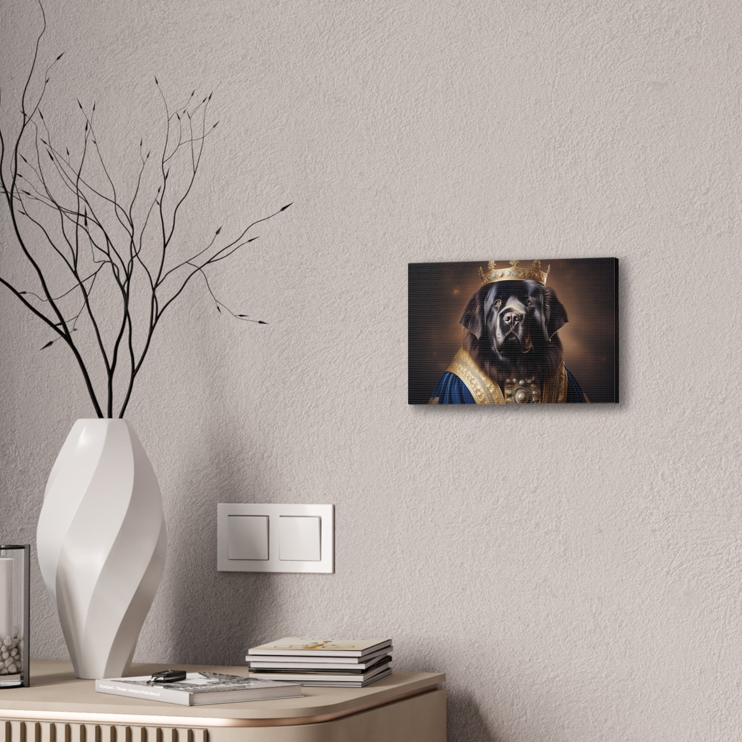 Newfoundland Renaissance Pet Portrait on Canvas | wall art | wall print