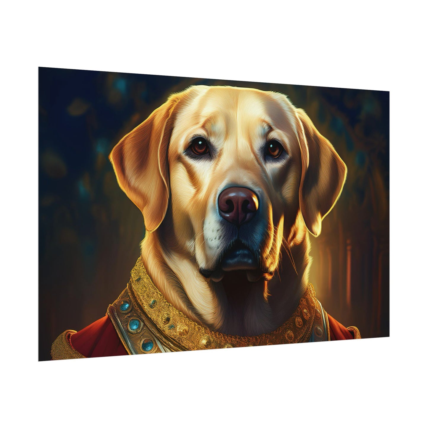 Labrador Retriever Renaissance Pet Portrait Art Print, Wall Decor Gift, Animal Lover Home Decor, Dog Wall Art