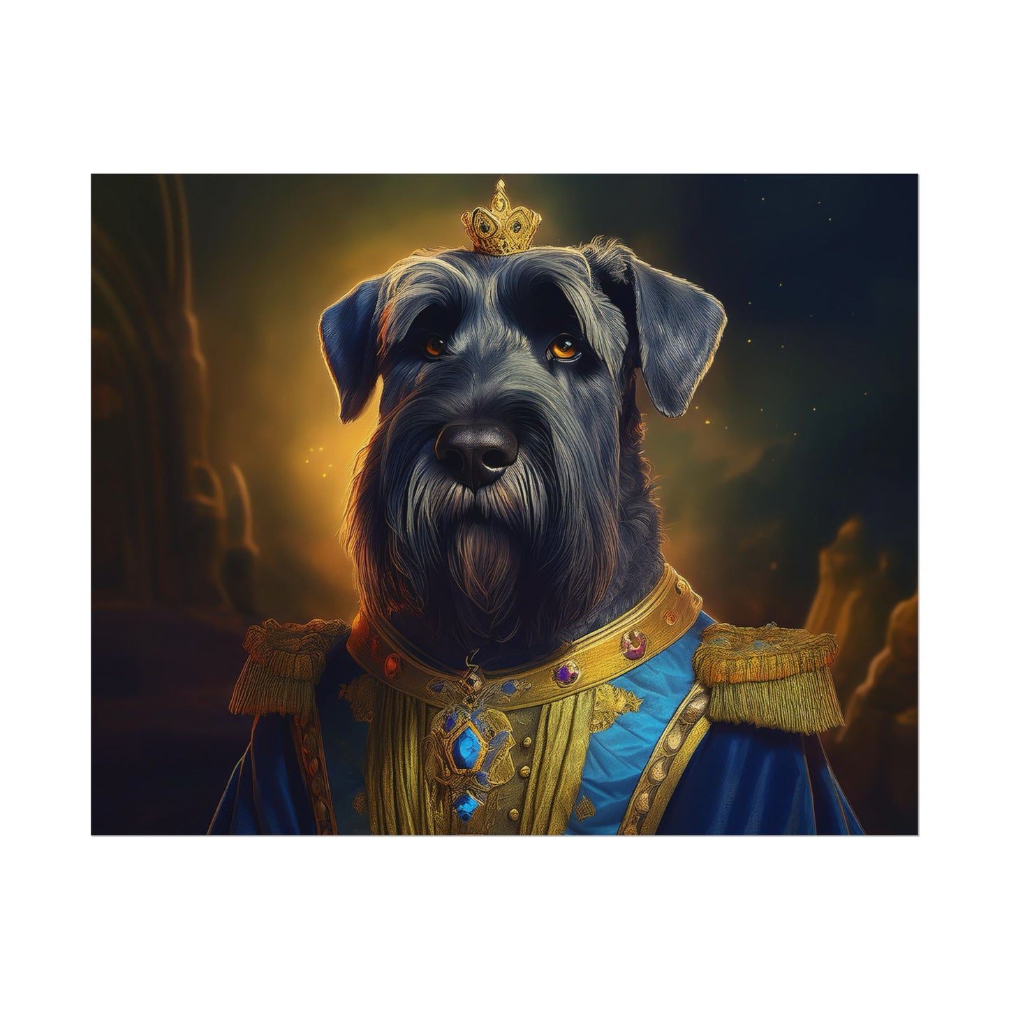 Giant Schnauzer Pet Renaissance Portrait Print, Dog Lover Wall Print | Wall Art | Wall Print
