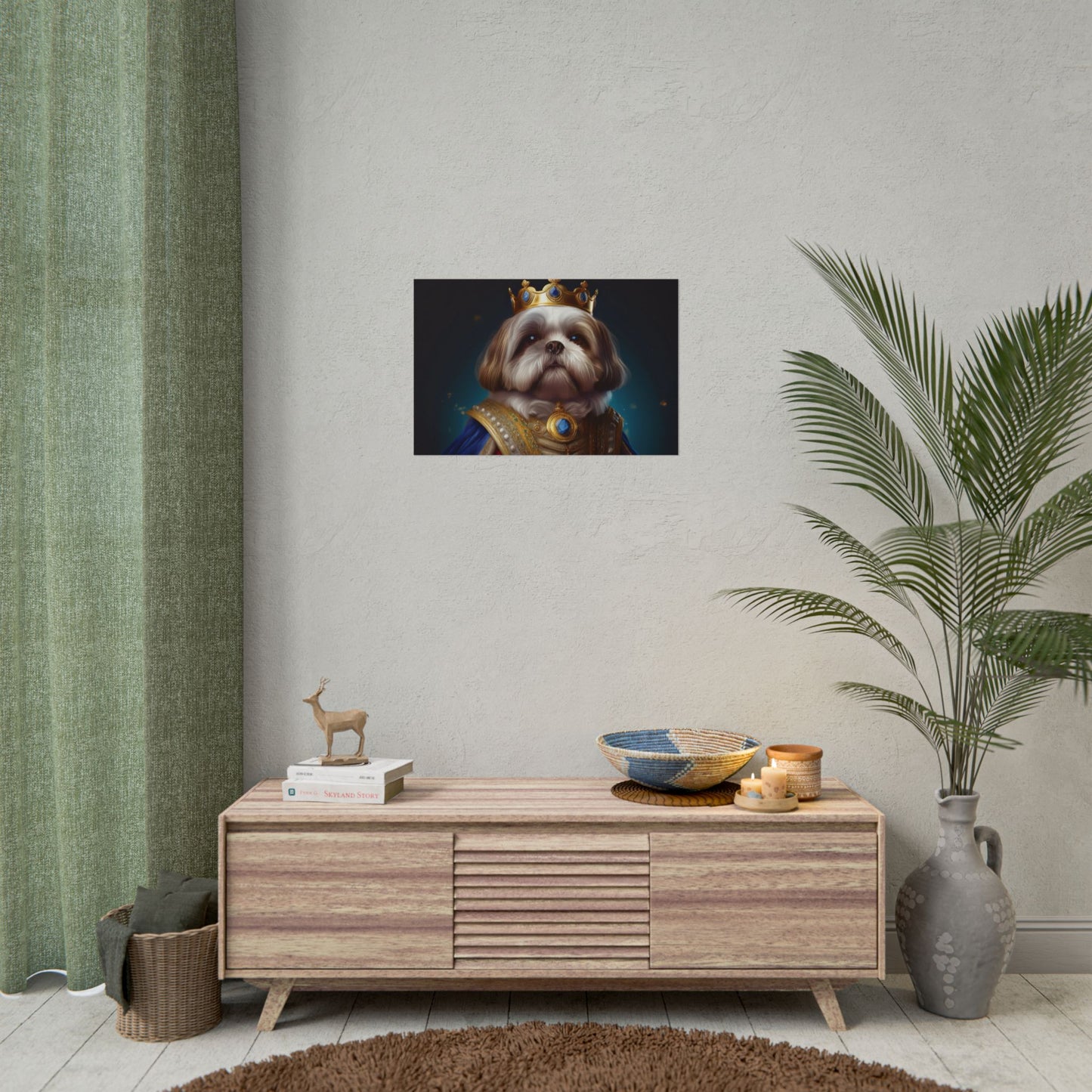 Shih Tzu Renaissance Pet Portrait Print | Dog Lover Wall Art | Dog Memorial Gift | Wall Art | Wall Print