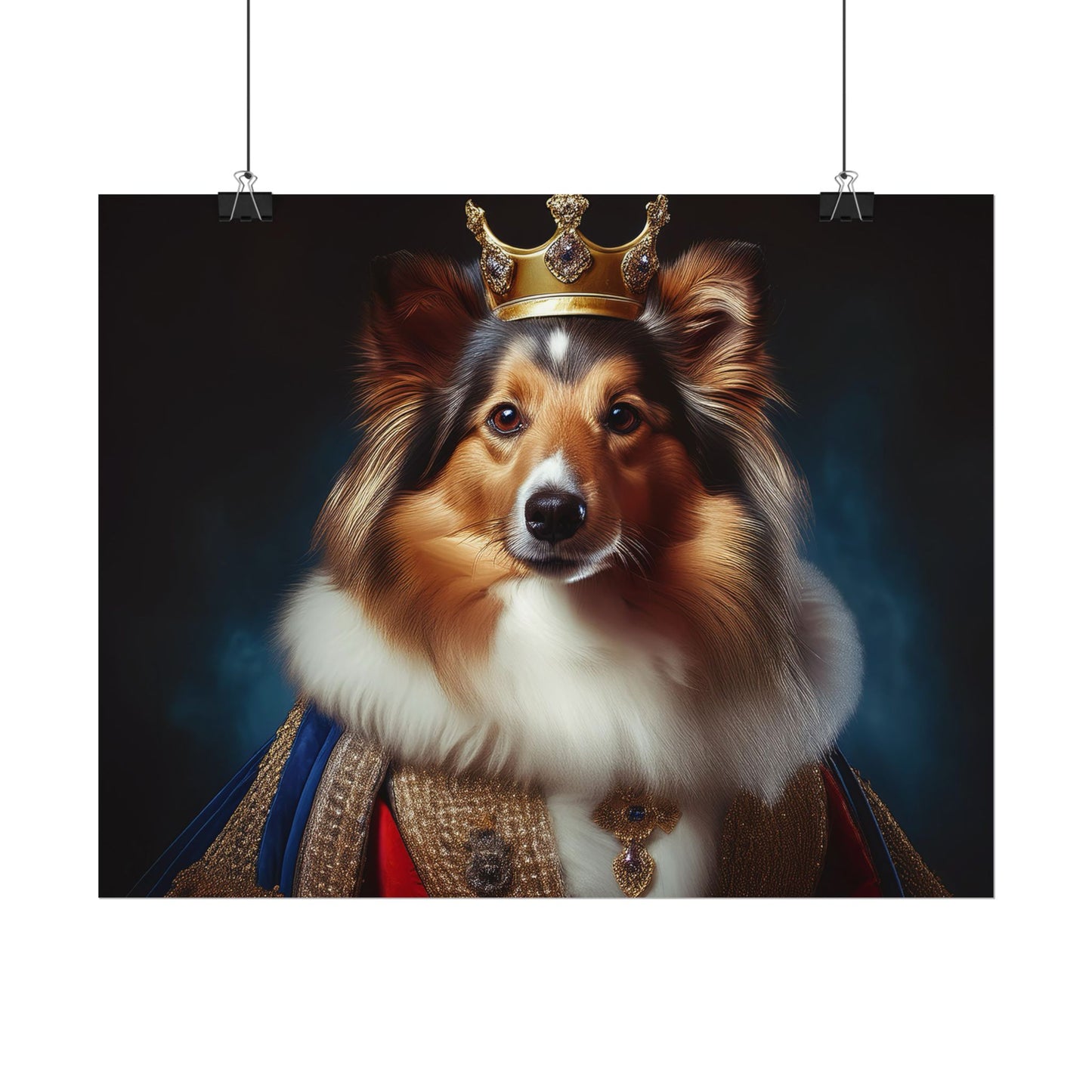 Shetland Sheepdog Renaissance Dog Portrait Art Print, Wall Decor Gift, Animal Lover Home Decor, Dog Wall Art