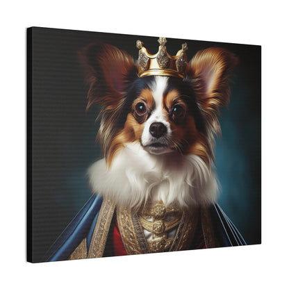 Papillon Pet Portrait Renaissance on Canvas, wall art, wall print, dog portrait, dog art