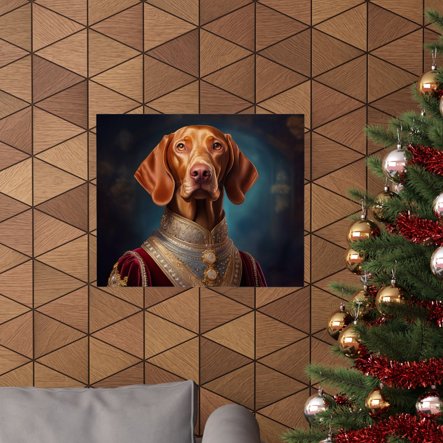 Vizsla Renaissance Pet Portrait Print,  Art Print, Wall Decor,  Animal Print, Dog Wall Art, Wall print, wall art, dog art