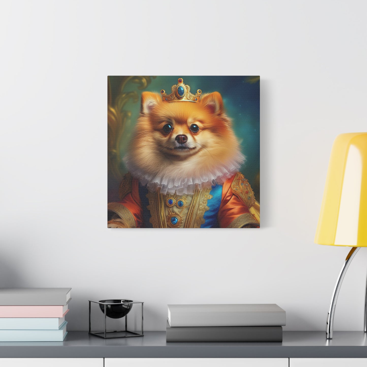 Pomeranian  Renaissance  Pet Portrait - Canvas - dog art, dog portait, wall art, wall print