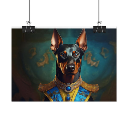 Doberman Pinscher Renaissance  Dog Pet Portrait Print | Wall Art | Wall Print | Dog Art