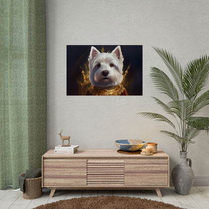 West Highland White Terrier Dog Renaissance Pet Portrait Print, West Highland White Terrier Art Print, Dog Wall Art, Wall Print, Wall Art
