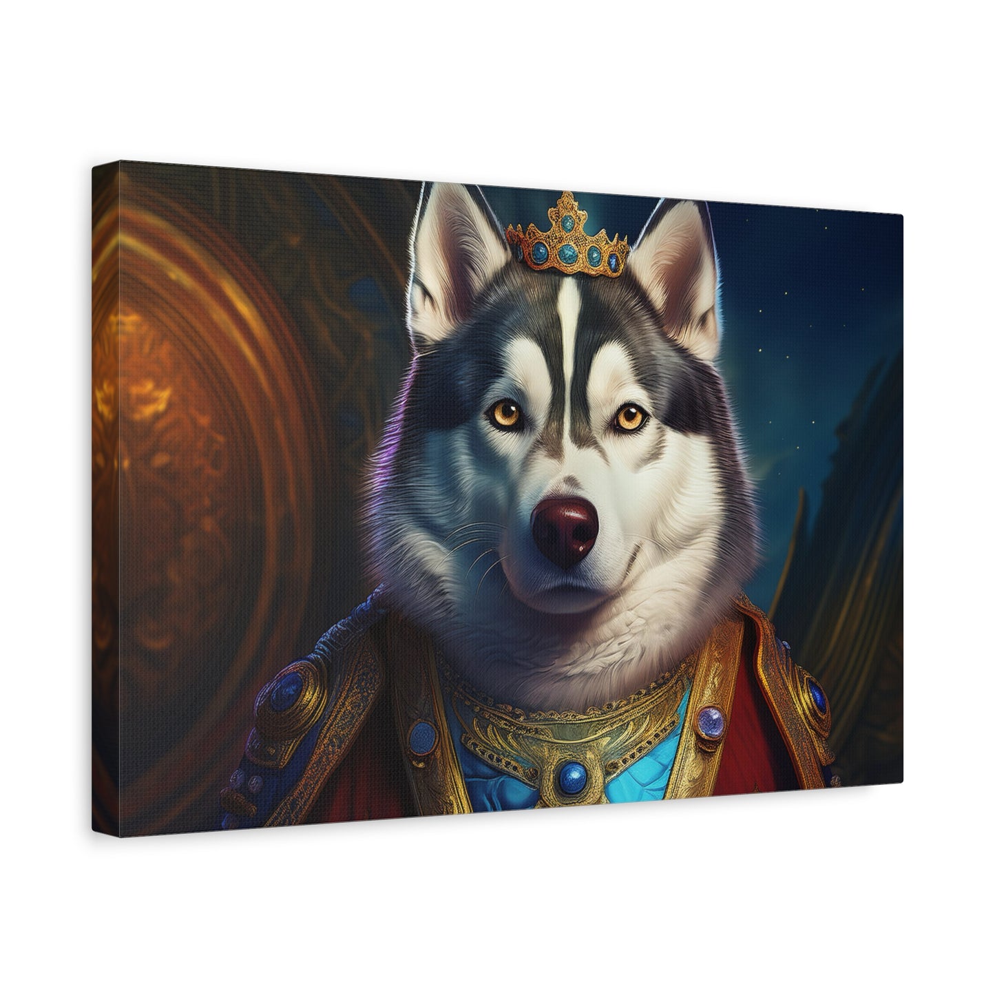 Siberian Husky Renaissance Pet Portrait on Canvas, wall art, wall print, dog portrait, dog art