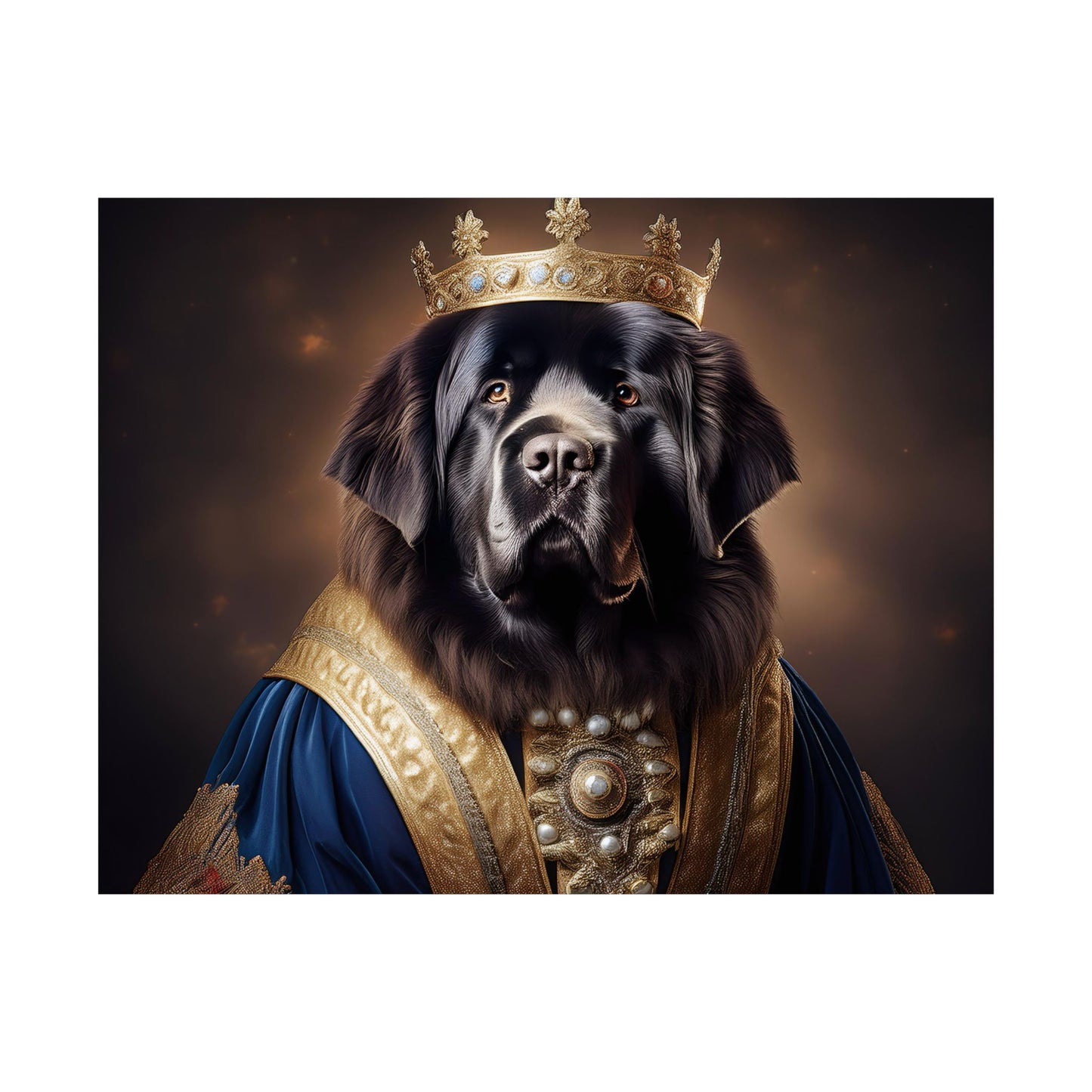 Newfoundland Renaissance Pet Portrait Print,  Art Print, Wall Decor Gift, Animal Lover Home Decor, Dog Wall Art, wall art, wall print