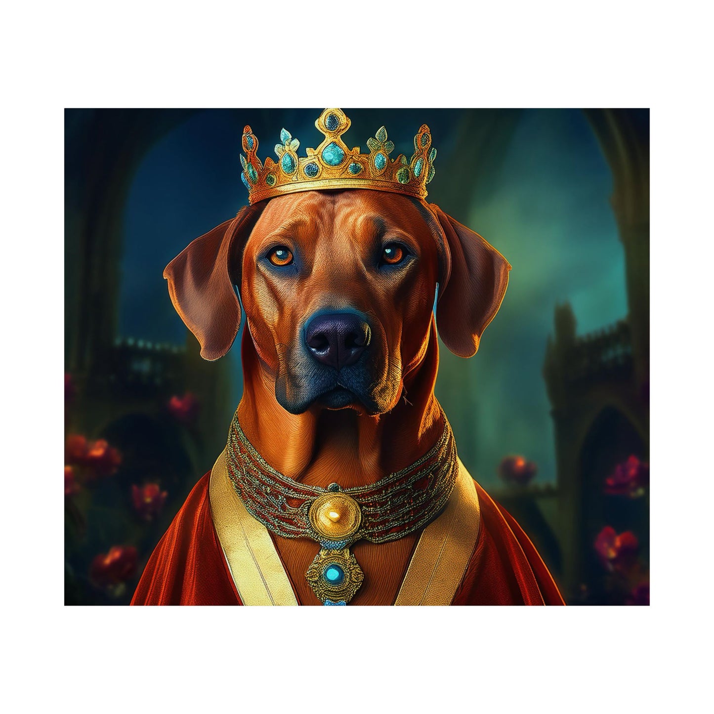 Rhodesian Ridgeback Dog Renaissance Pet Portrait, Rhodesian Ridgeback Art Print,  Animal Lover Art, Wall art, wall print