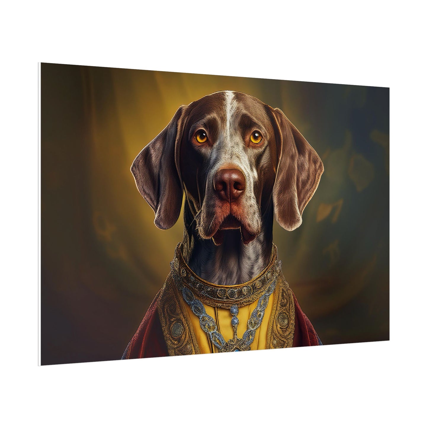 German Shorthaired Pointer Dog Renaissance Pet Portrait, Art Print, Animal Lover gift, Dog Wall Art, wall prints, wall art