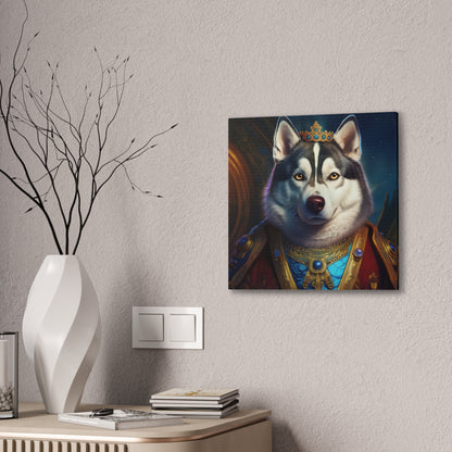 Siberian Husky Renaissance Pet Portrait on Canvas, wall art, wall print, dog portrait, dog art