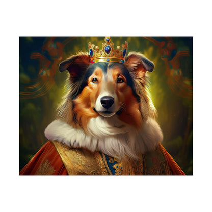 Collie Dog Renaissance Pet Portrait Print | Wall Art | Wall Print | Dog Art