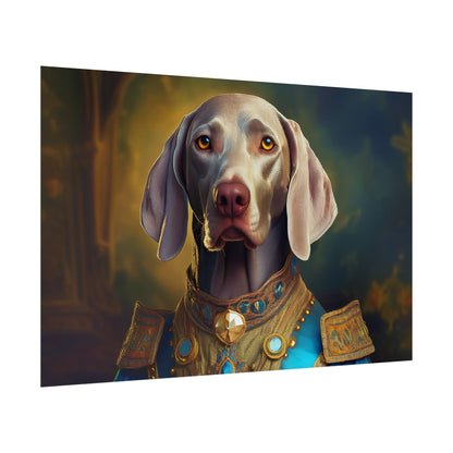 Weimaraner Renaissance Pet Portrait Print, wall print, wall art, Animal Lover Home Decor, Dog Wall Art