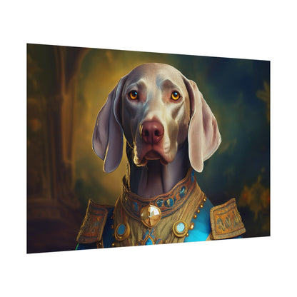 Weimaraner Renaissance Pet Portrait Print, wall print, wall art, Animal Lover Home Decor, Dog Wall Art