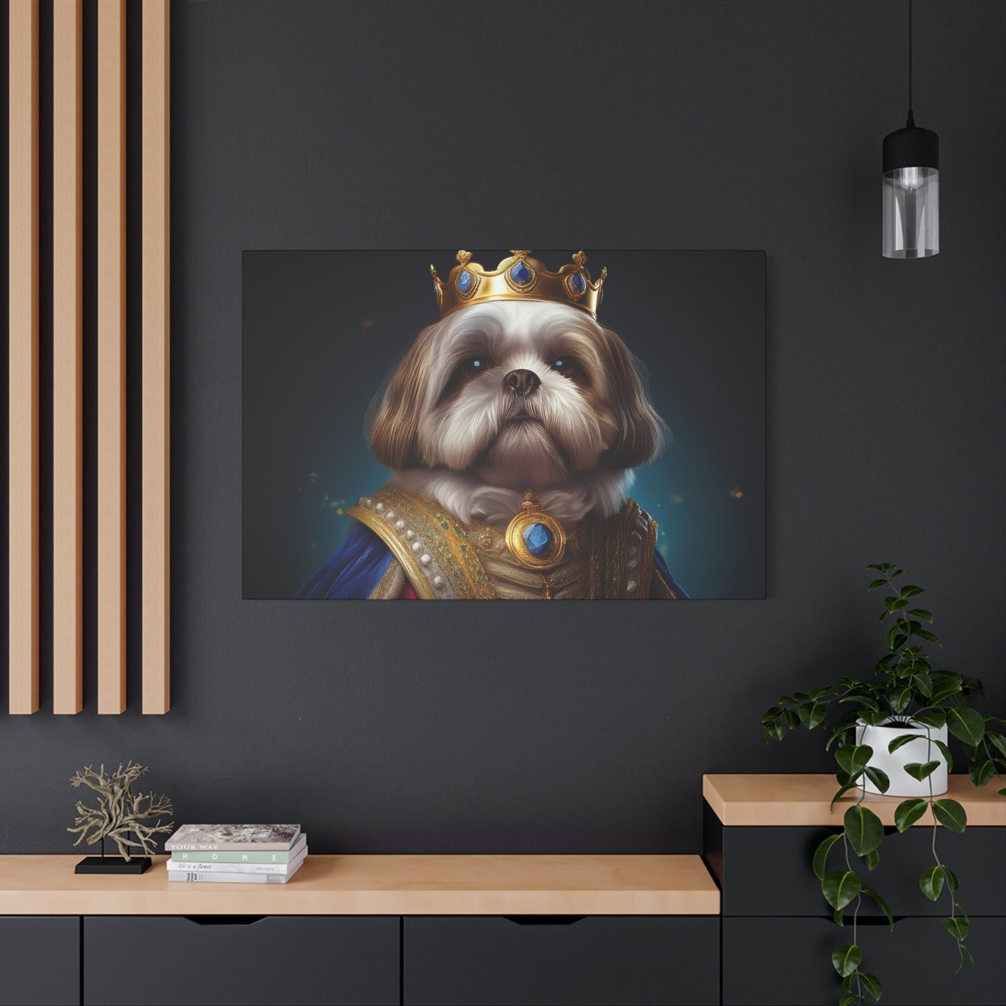Shih Tzu Renaissance Pet Portrait on Canvas | wall art, wall print, dog portrait, dog art