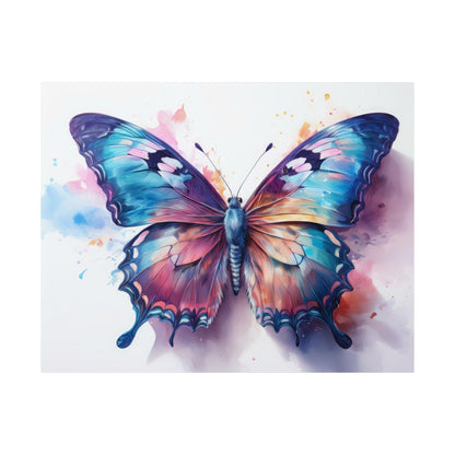 Teal, Blue & Purple Butterfly Alcohol Ink Wall Art |  Butterfly wall art | Wall Art | Wall Print