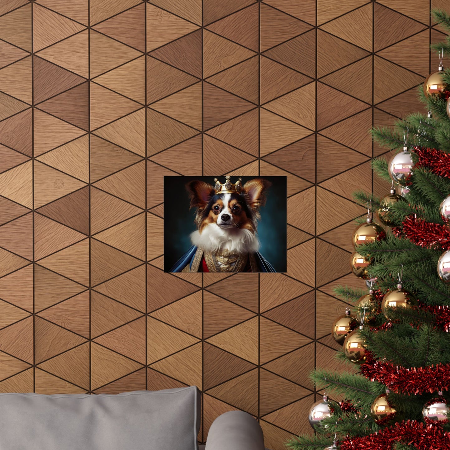 Papillon Renaissance Pet Portrait Print, Papillon Art Print, wall art, wall print