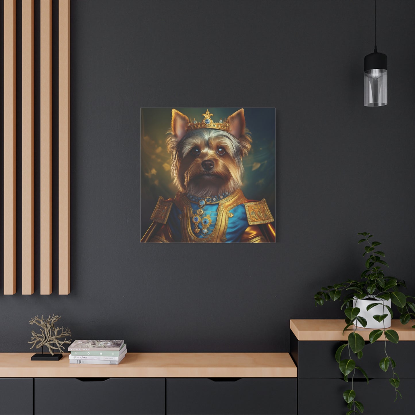 Yorkshire Terrier Renaissance Pet Portrait on Canvas | Wall Art | Wall Print | Dog Art
