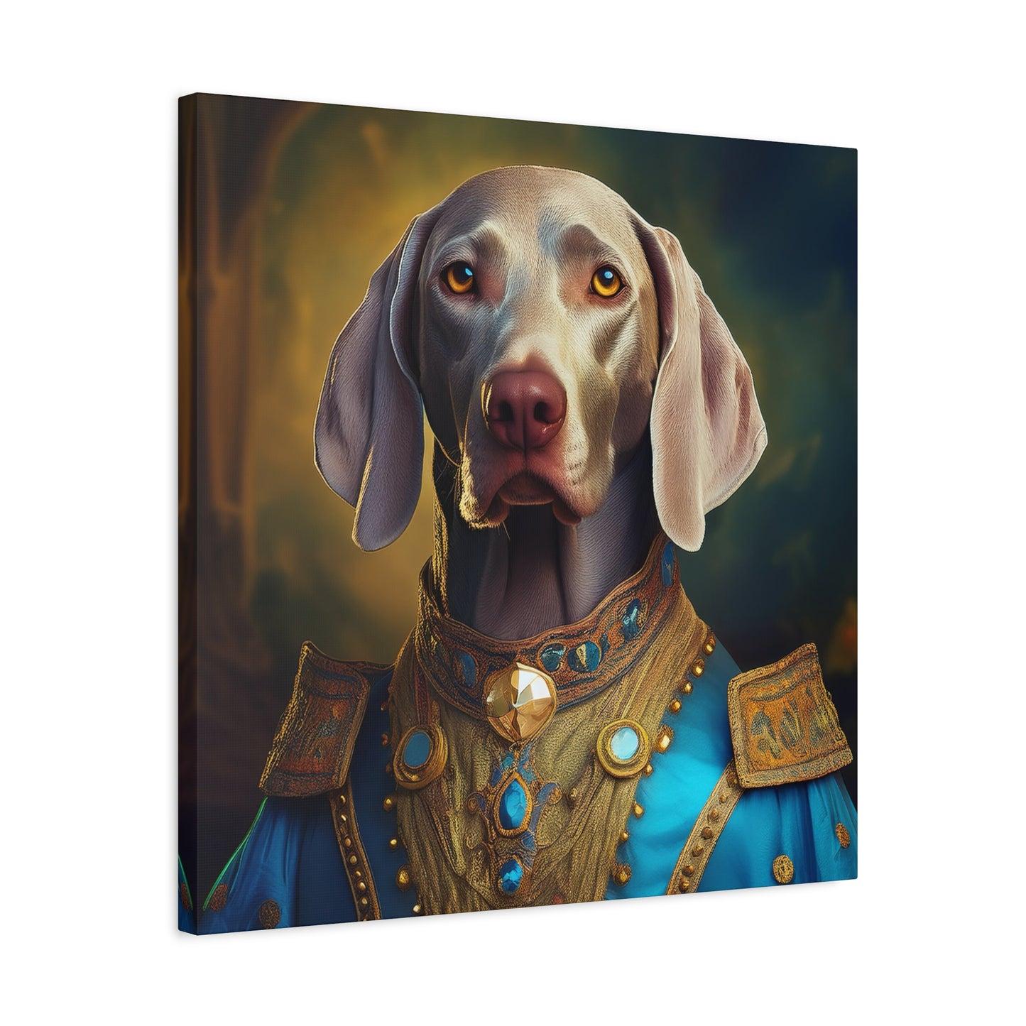 Weimaraner Renaissance Pet Portrait on Canvas -  wall art, wall print, dog portrait, dog art