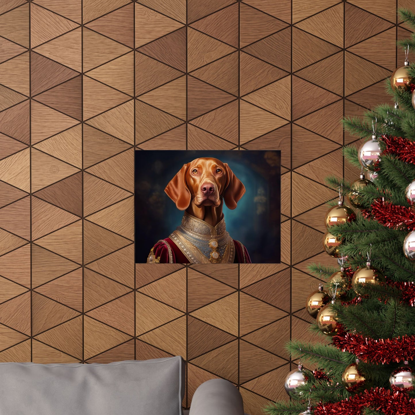 Vizsla Renaissance Pet Portrait Print,  Art Print, Wall Decor,  Animal Print, Dog Wall Art, Wall print, wall art, dog art